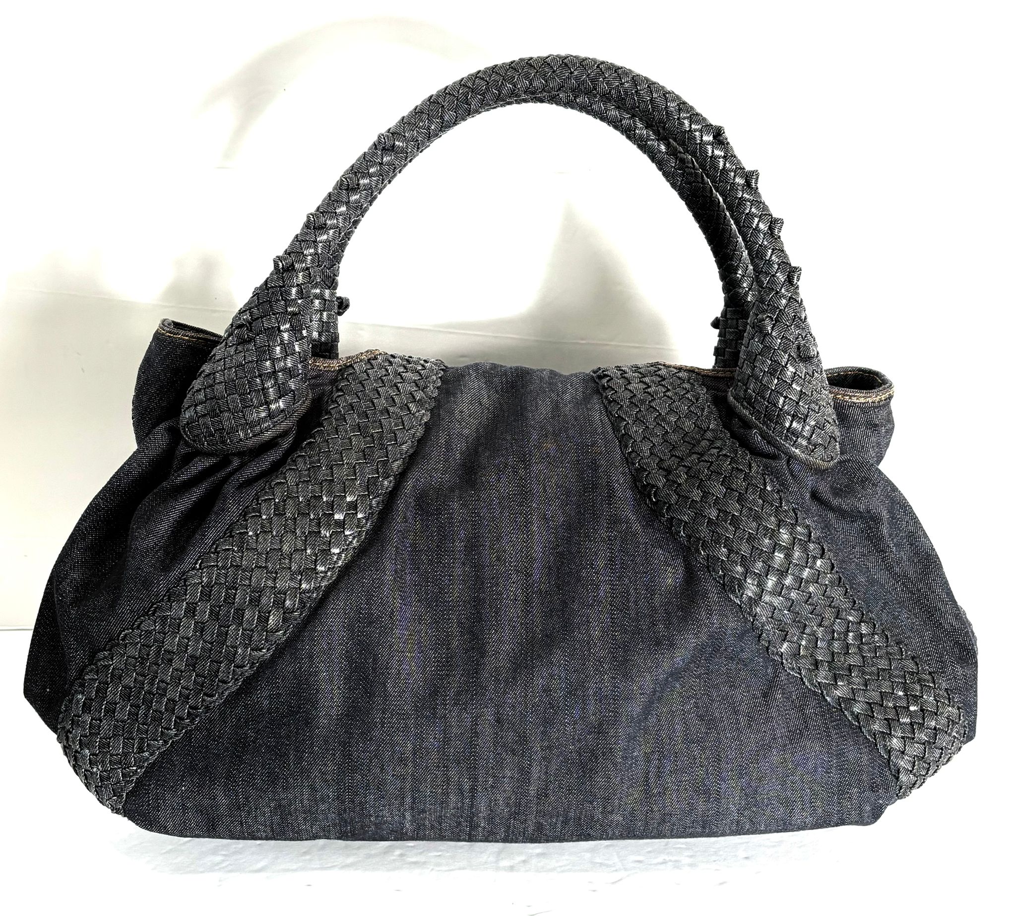 FENDI DENIM & LEATHER  SPY BAG