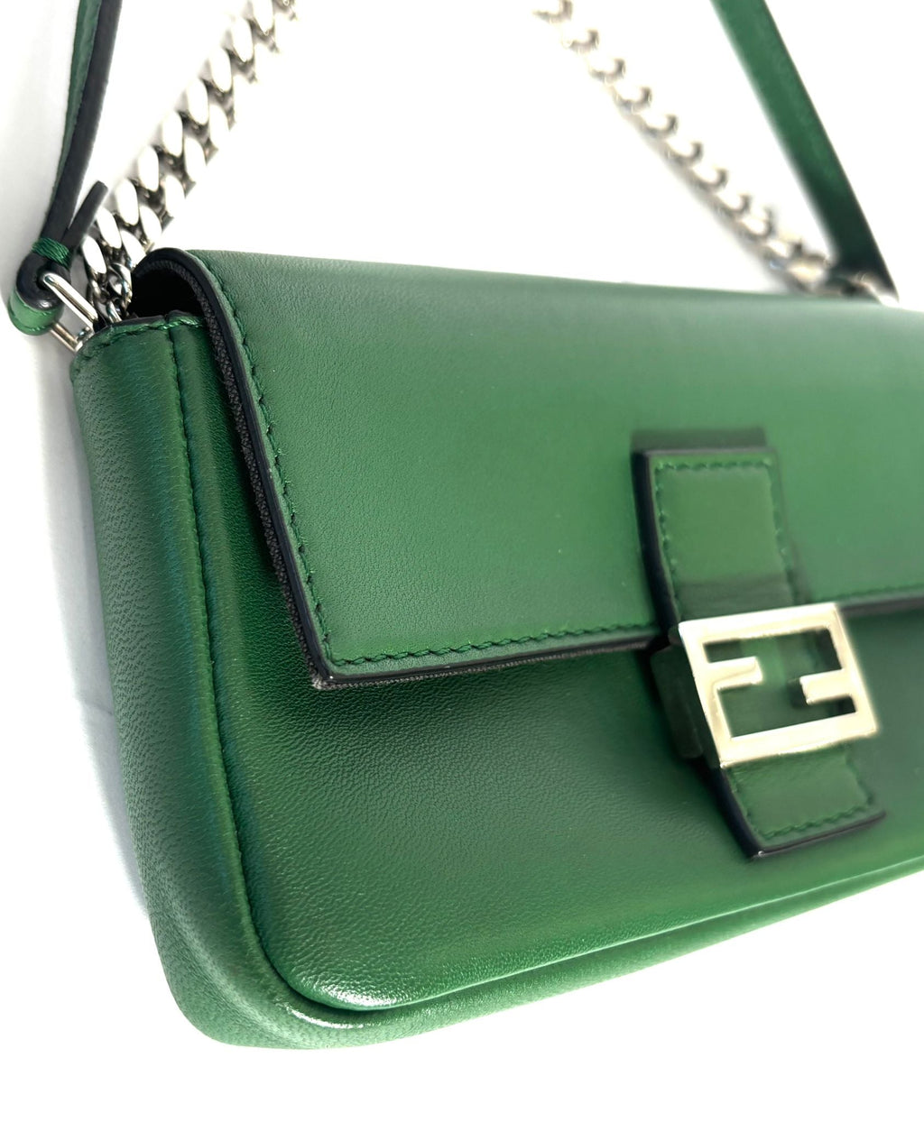 FENDI NAPPA LEATHER MICRO BAGUETTE SHOULDER BAG