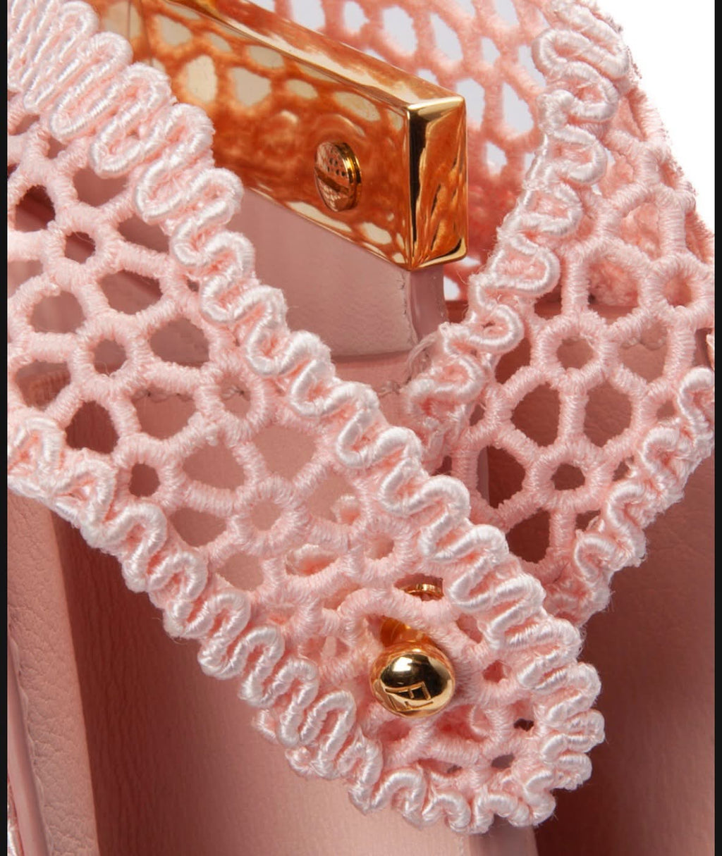 FENDI PEEKABOO ISEEU MEDIUM TRAFORATA ROSA BAG