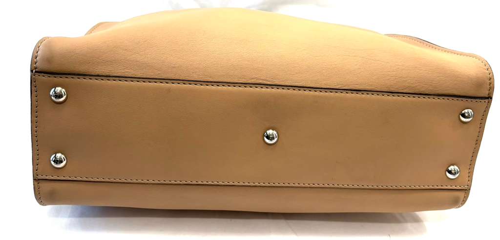 FENDI PEEKABOO RIBBON SATCHEL CUOIO CALFSKIN LEATHER BAG