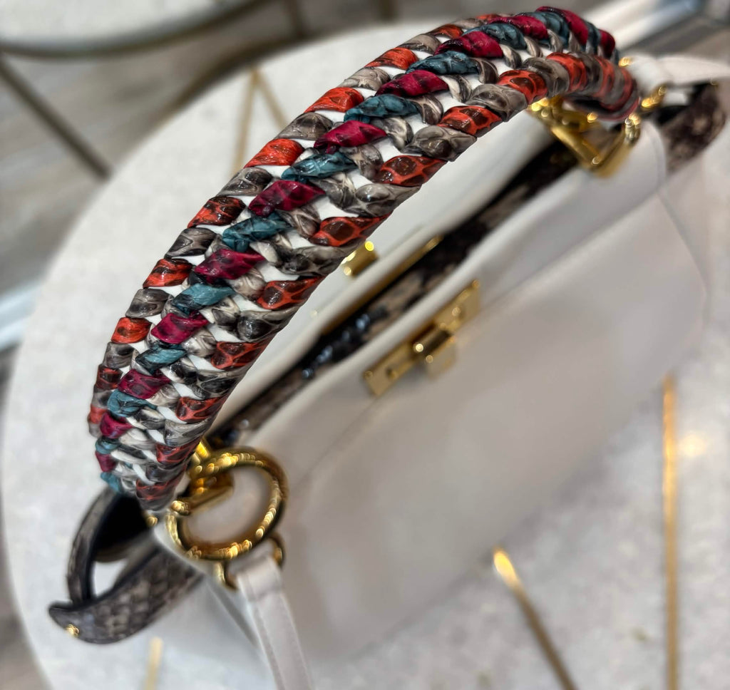 FENDI PEEKABOO CALFSKIN LEATHER SMALL HANDBAG