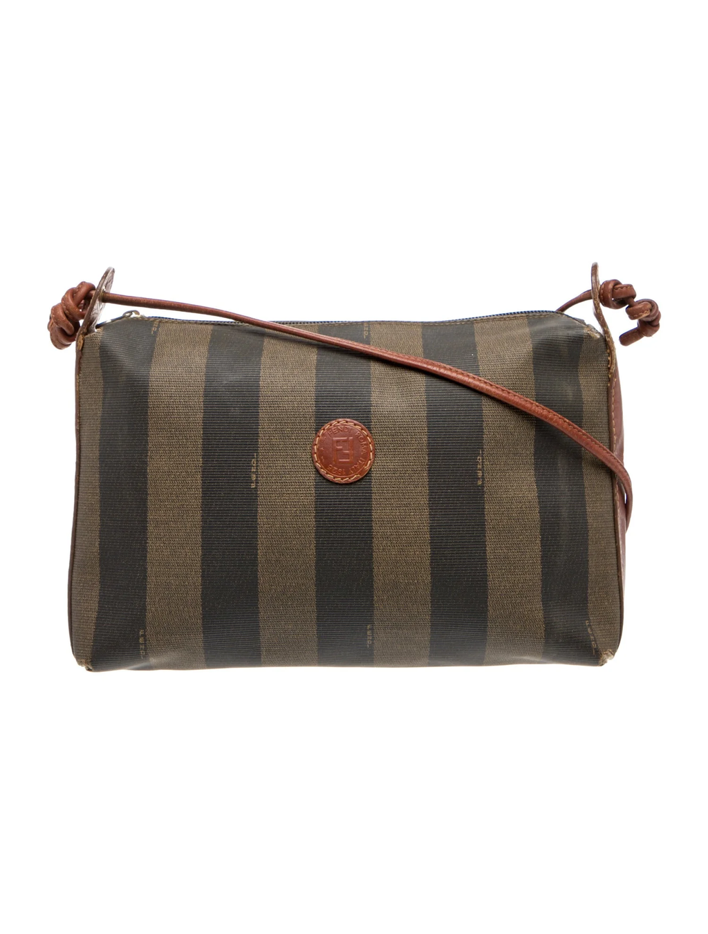 FENDI ROMA PEQUIN STRIPE SHOULDER BAG