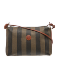 FENDI ROMA PEQUIN STRIPE SHOULDER BAG