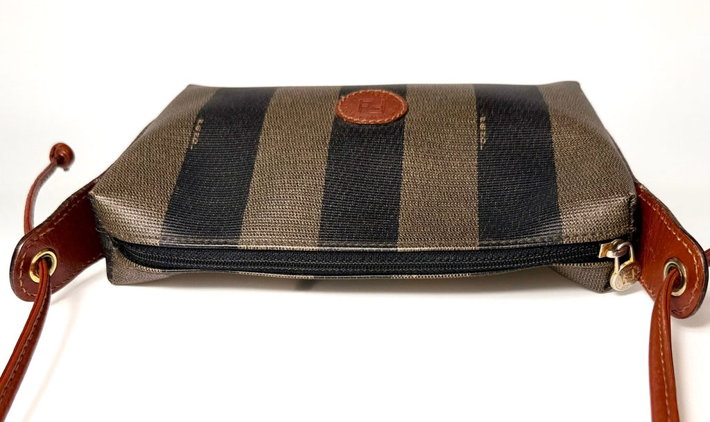 FENDI ROMA PEQUIN STRIPE SHOULDER BAG
