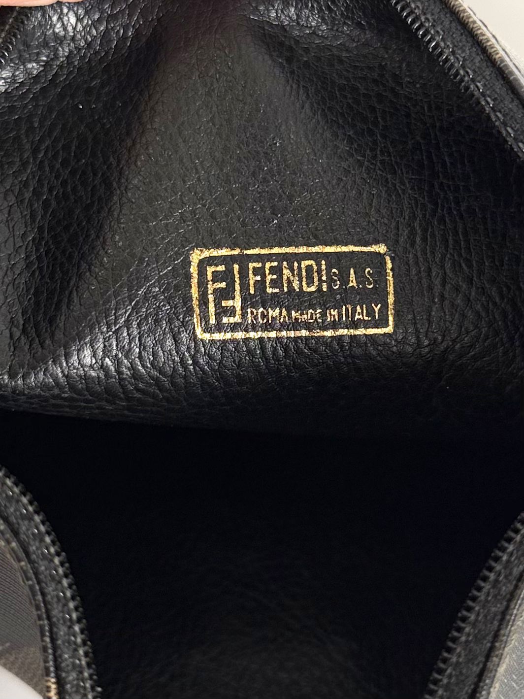 FENDI ROMA PEQUIN STRIPE SHOULDER BAG