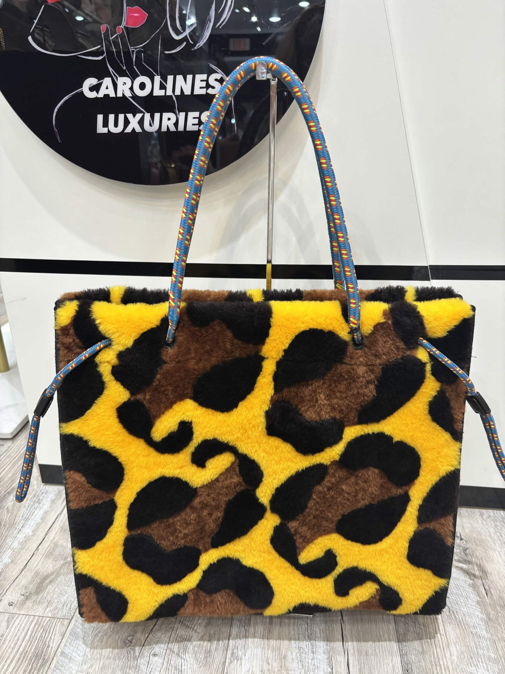 FENDI SUNSHINE SHERLING SHOPPER RUNWAY LIMITED EDITION TOTE BAG