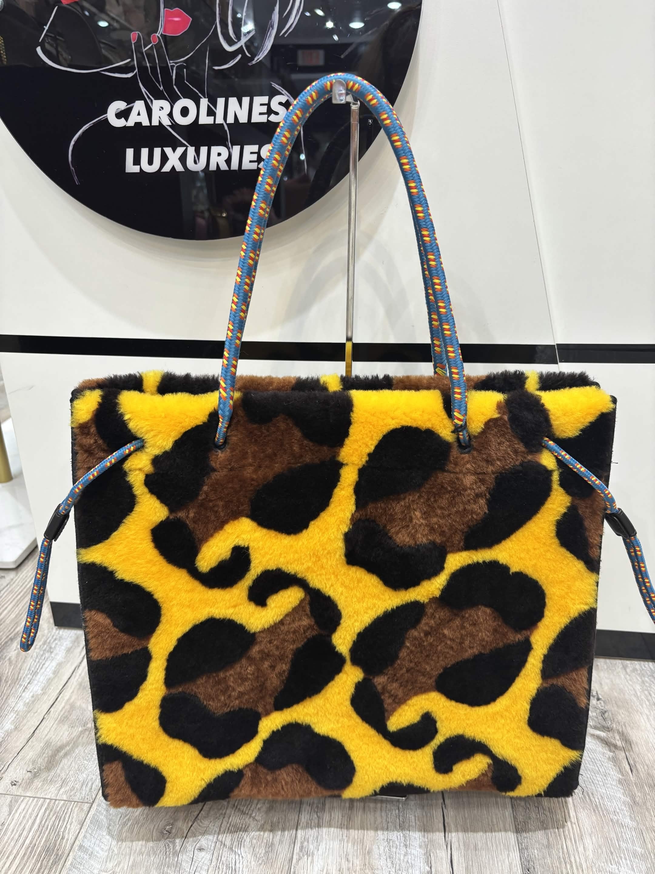 FENDI SUNSHINE SHERLING SHOPPER RUNWAY LIMITED EDITION TOTE BAG