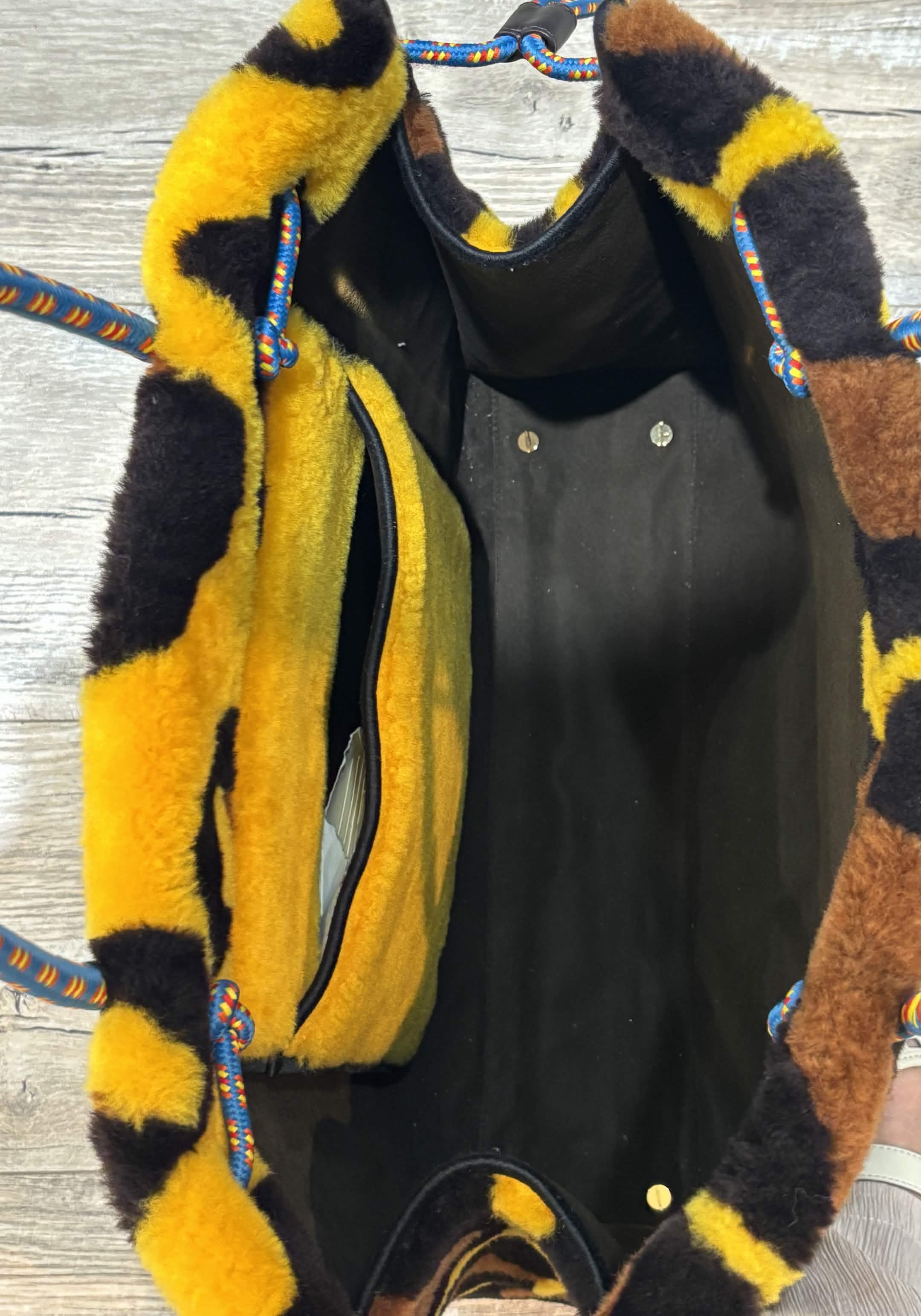 FENDI SUNSHINE SHERLING SHOPPER RUNWAY LIMITED EDITION TOTE BAG