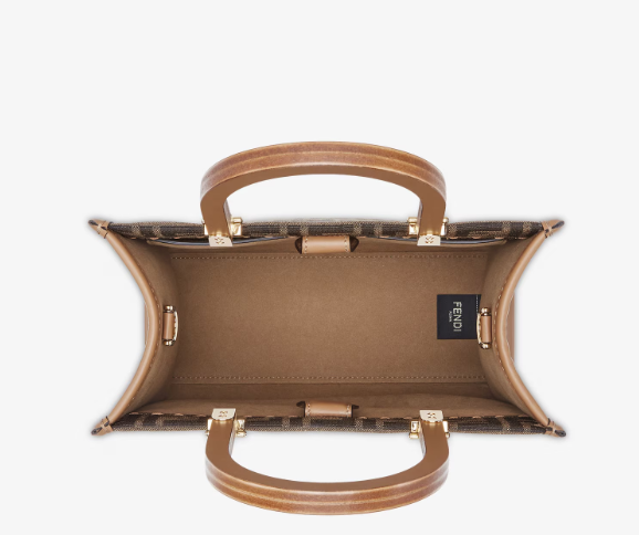 FENDI SUNSHINE SMALL FF JACQUARD HANDBAG