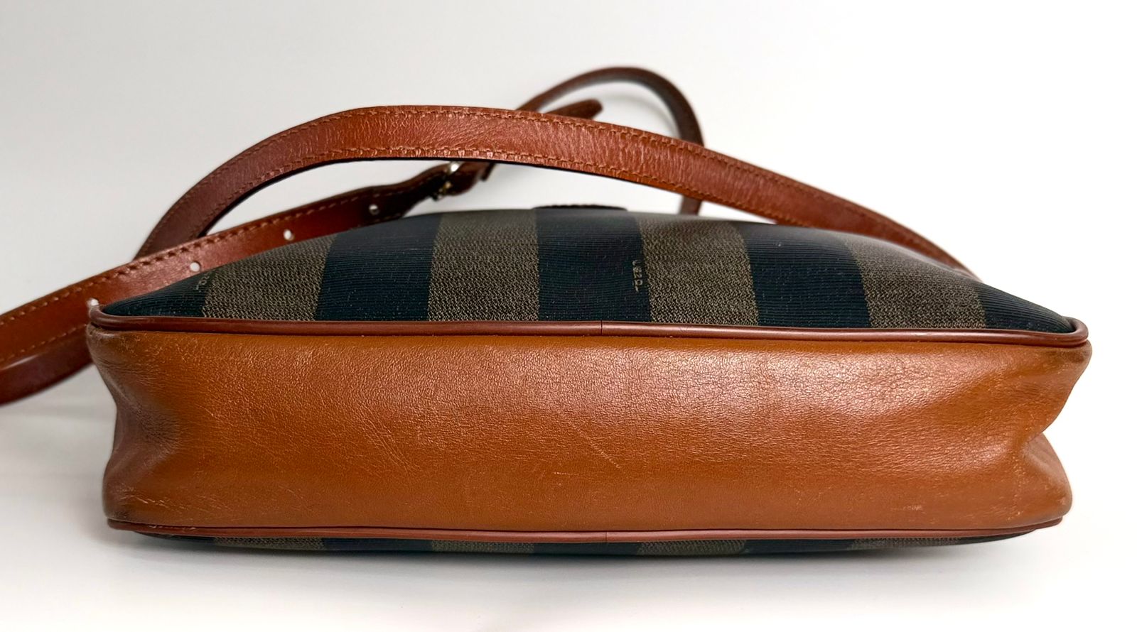 FENDI VINTAGE PEQUIN STRIPED SHOULDER BAG