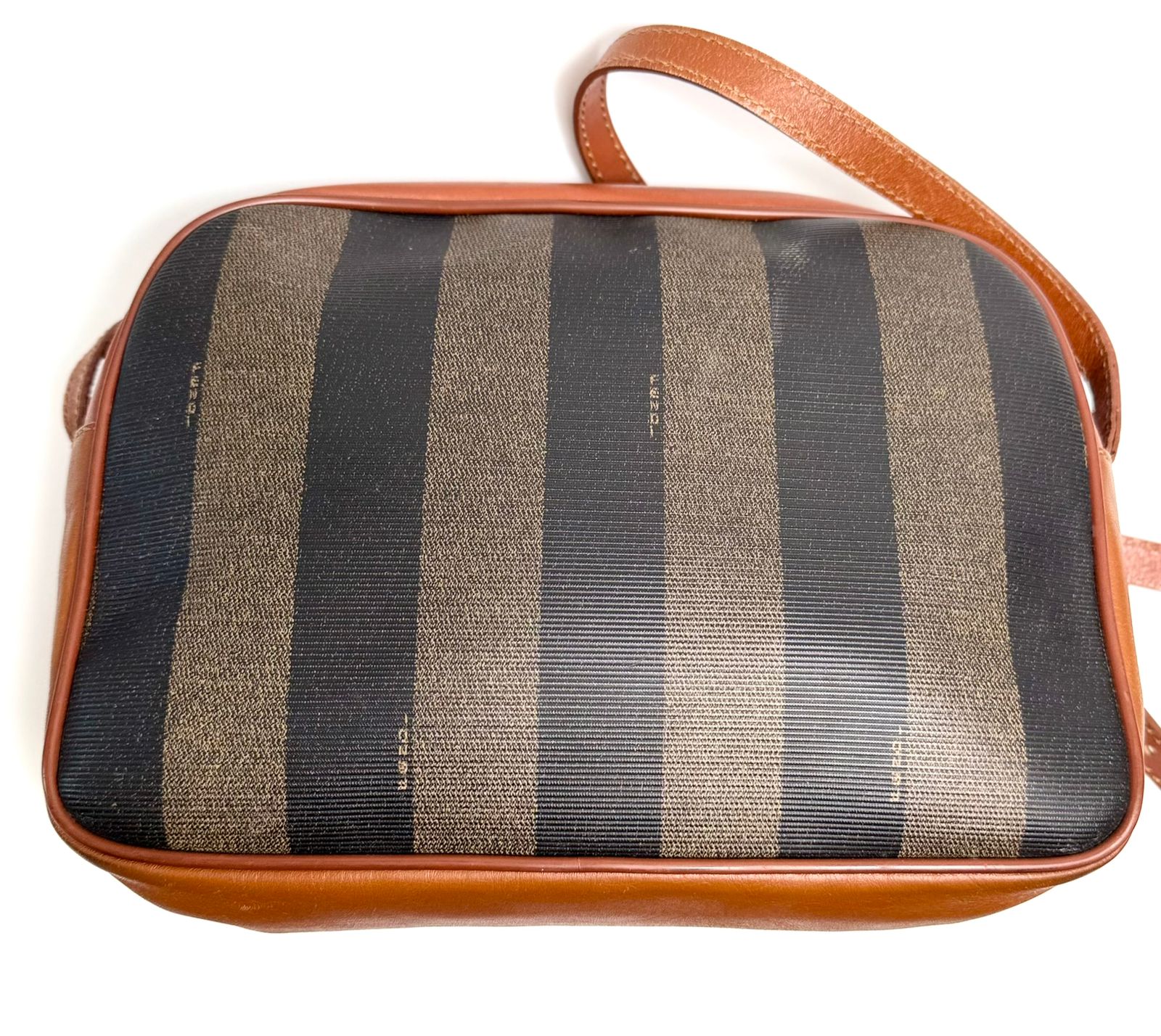 FENDI VINTAGE PEQUIN STRIPED SHOULDER BAG