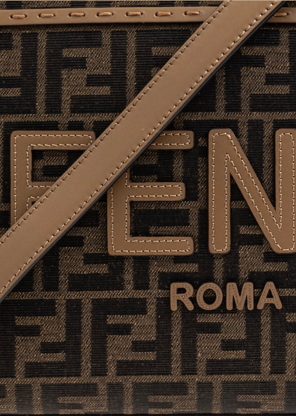 FENDI SUNSHINE SMALL FF JACQUARD HANDBAG