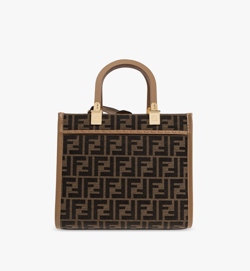 FENDI SUNSHINE SMALL FF JACQUARD HANDBAG