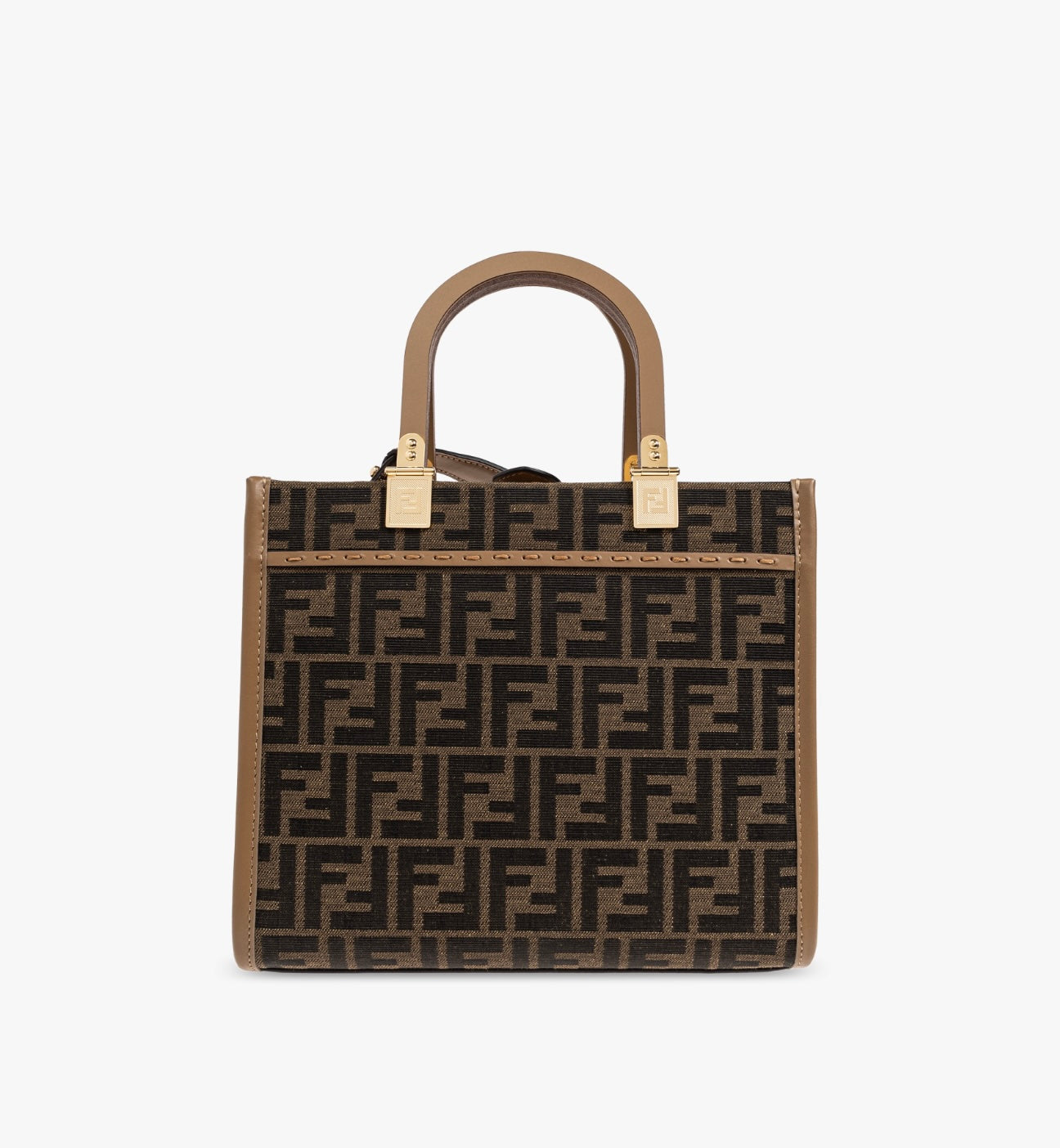 FENDI SUNSHINE SMALL FF JACQUARD HANDBAG