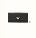 FERRAGAMO CALFSKIN LEATHER GANCINI WALLET ON A CHAIN