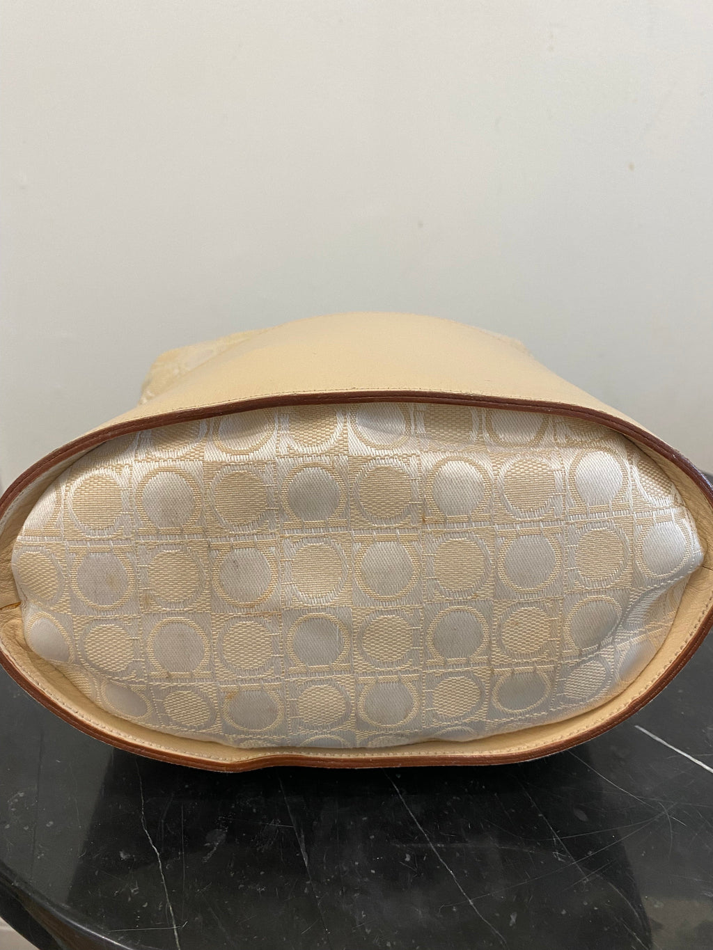 SALVATORE FERRAGAMO MONOGRAM BUCKET BAG