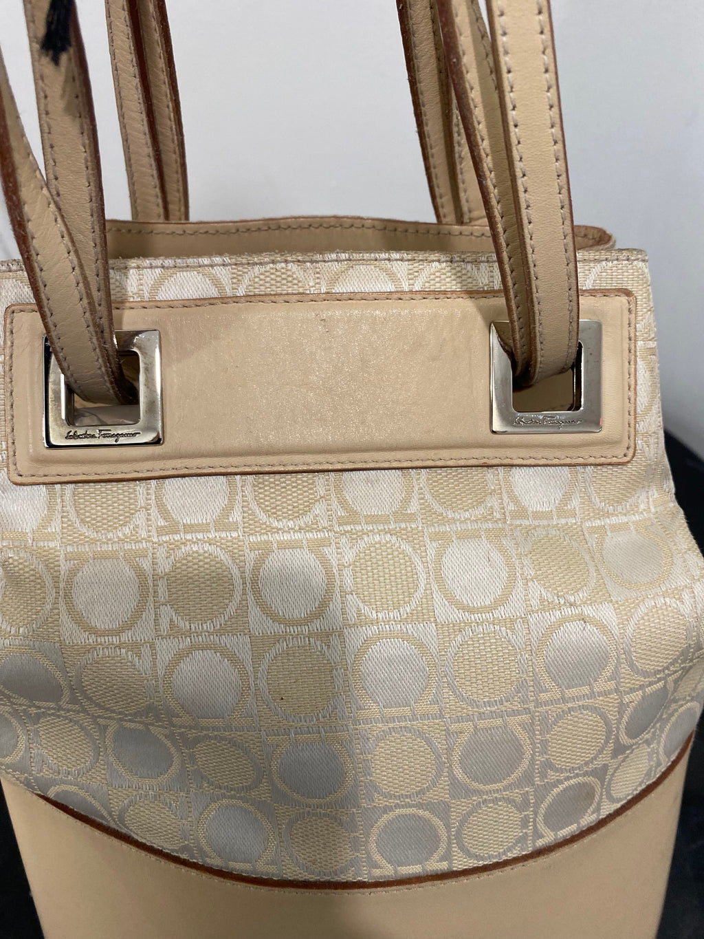 SALVATORE FERRAGAMO MONOGRAM BUCKET BAG