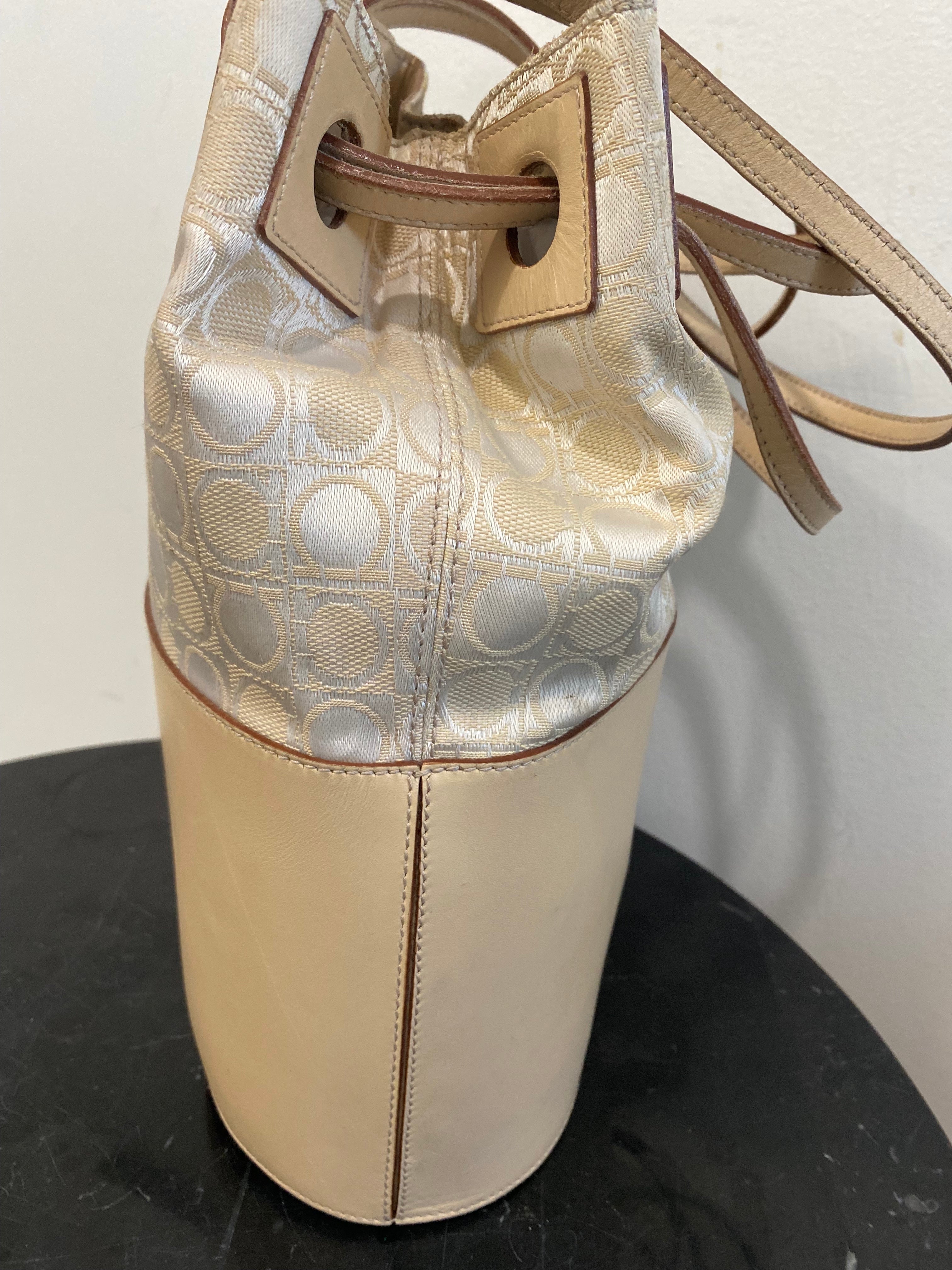 SALVATORE FERRAGAMO MONOGRAM BUCKET BAG