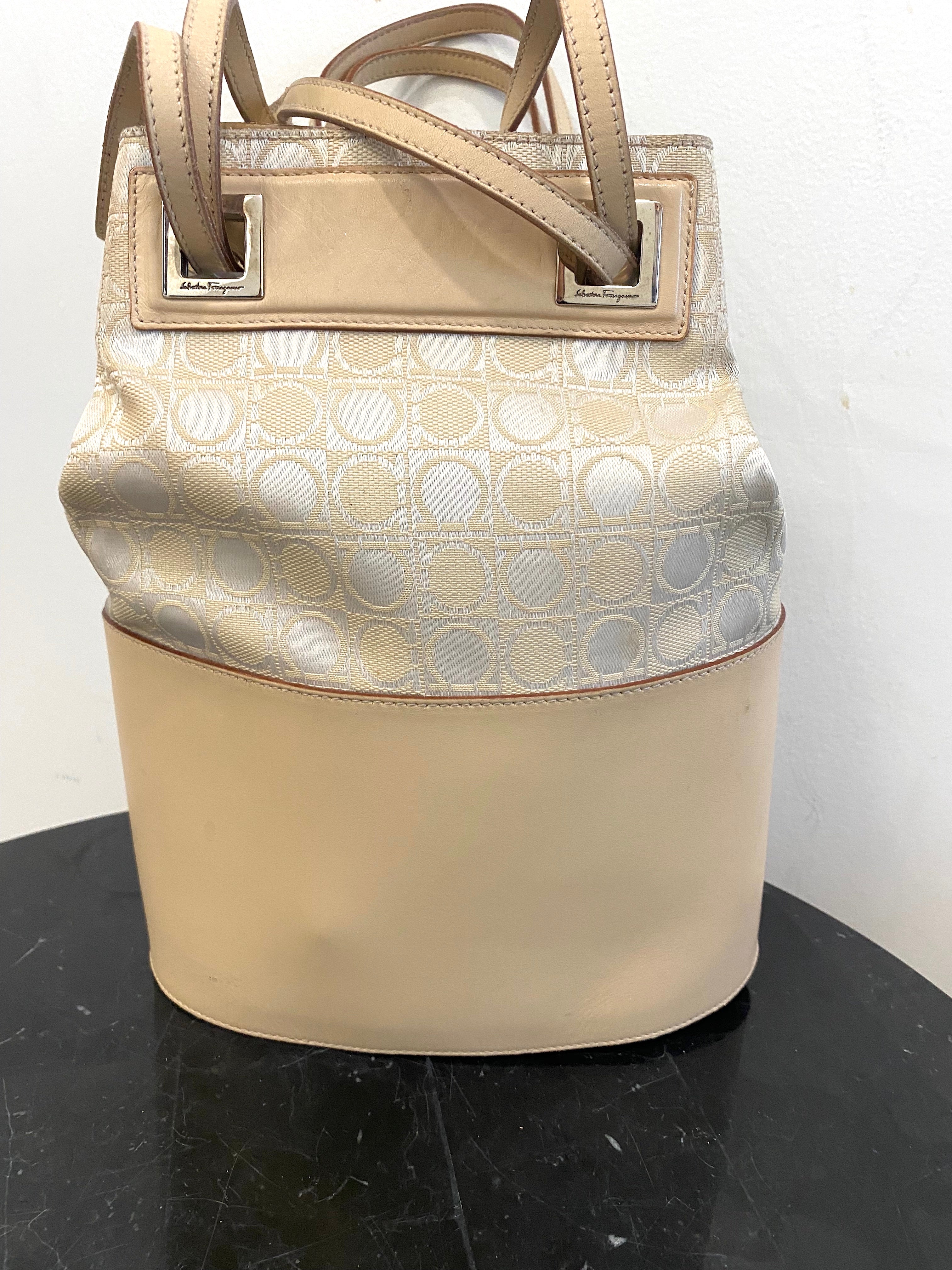 SALVATORE FERRAGAMO MONOGRAM BUCKET BAG