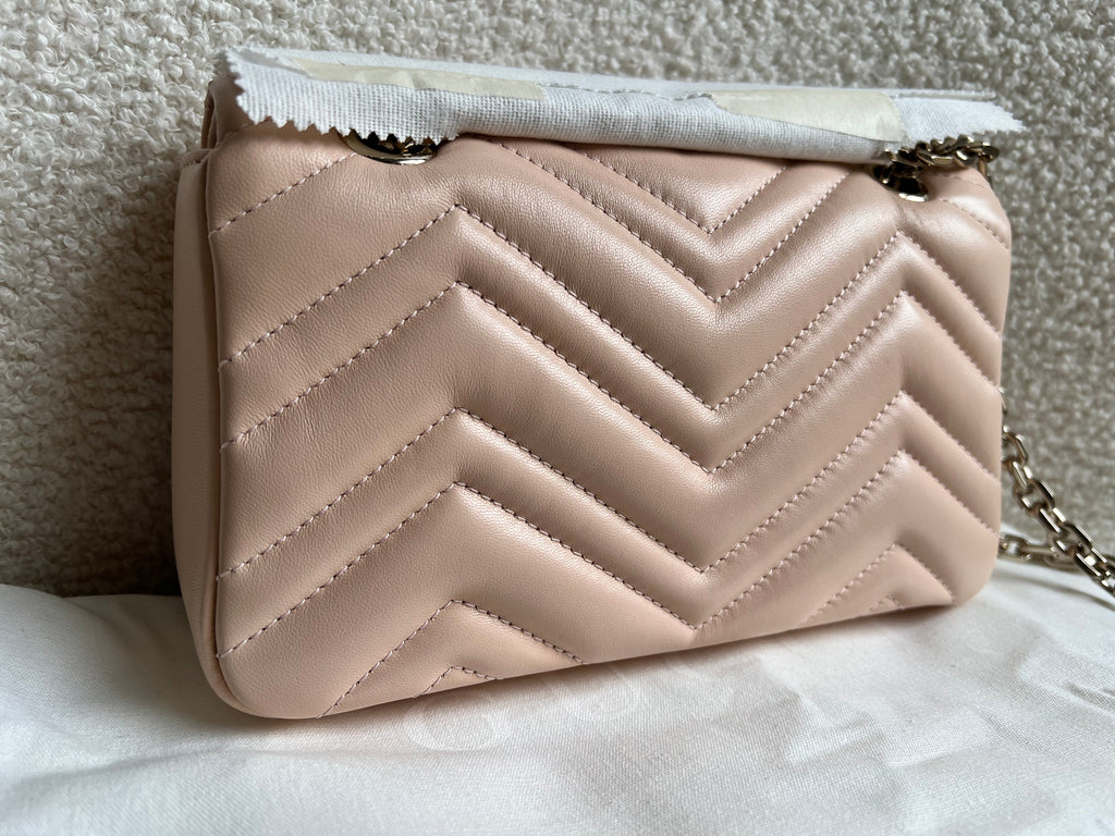 Gucci GG Pink Beige Marmont Mini Shoulder Bag (RRP £1,890)