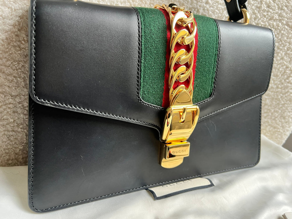 Gucci Navy Blue Sylvie Small Bag (RRP £1,920)