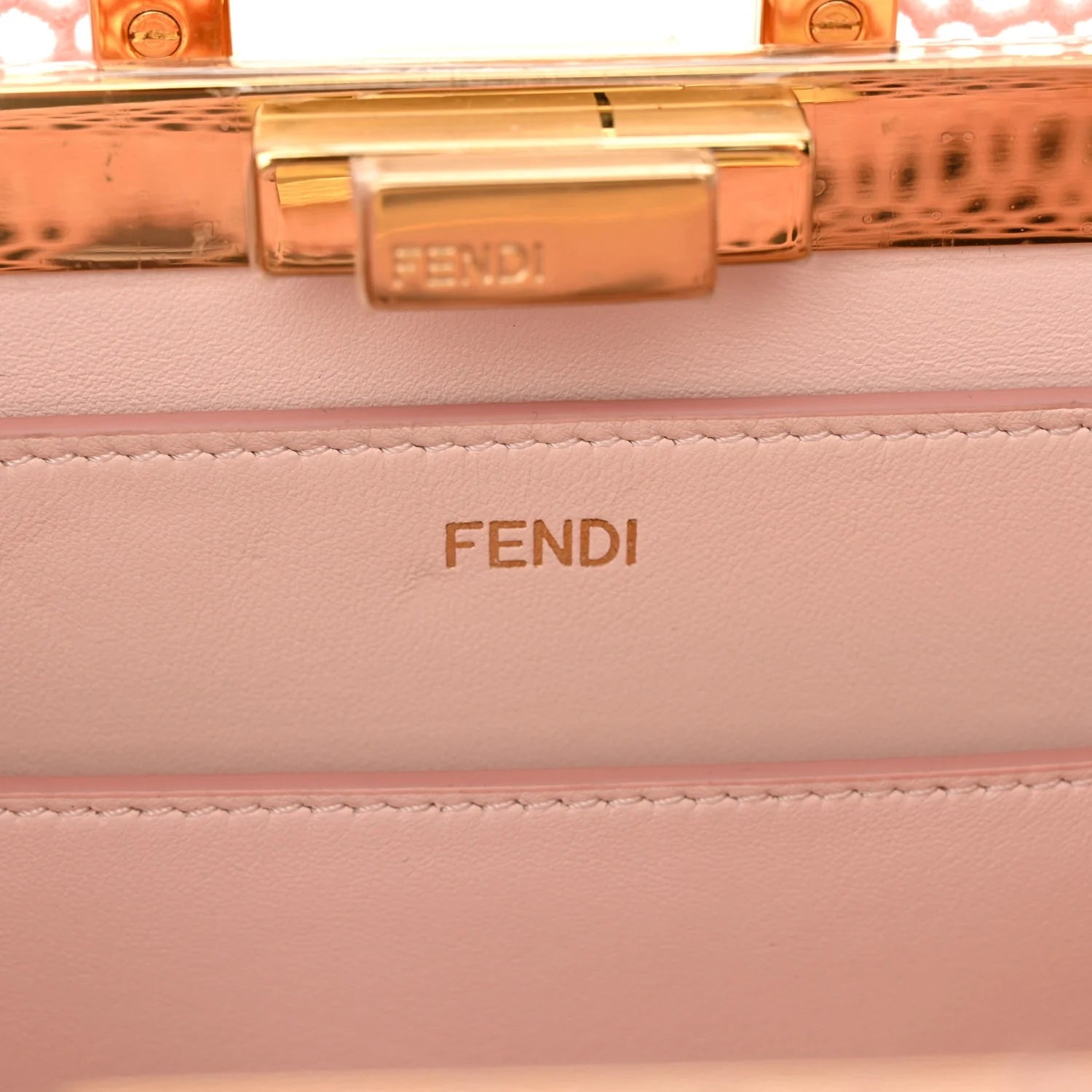 FENDI PEEKABOO ISEEU MEDIUM TRAFORATA ROSA BAG