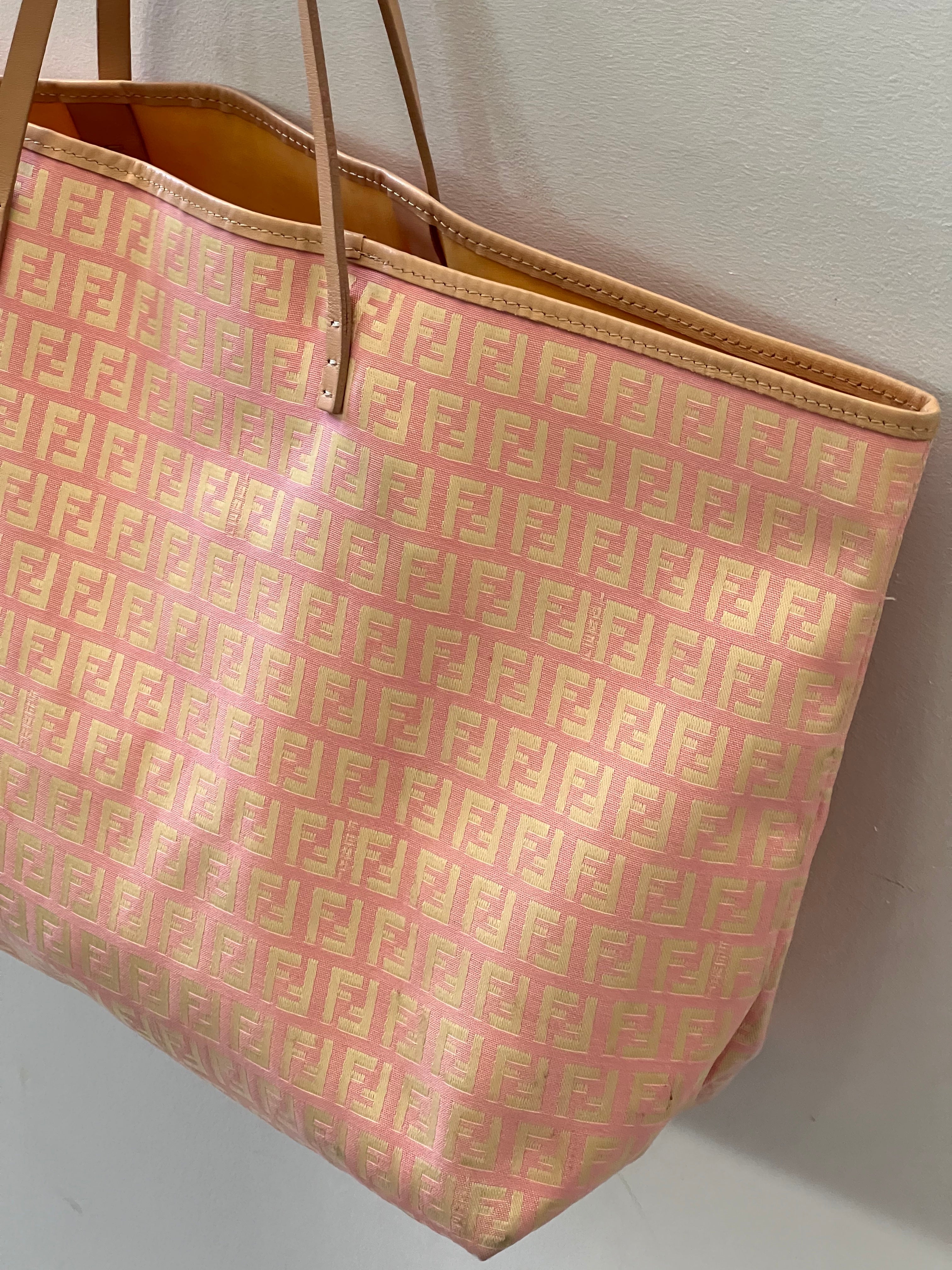FENDI ZUCCHINO JACQUARD TOTE BAG
