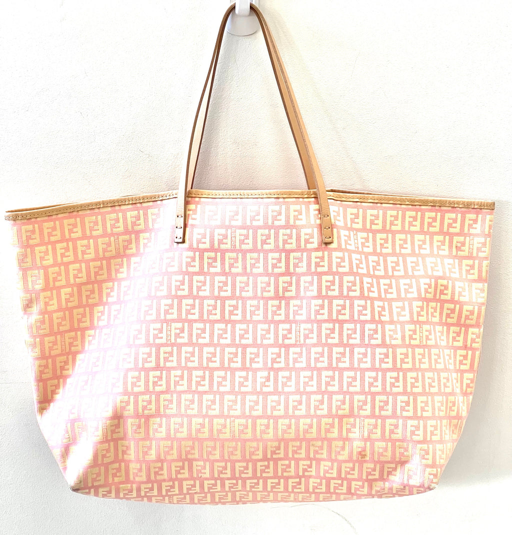 FENDI ZUCCHINO JACQUARD TOTE BAG