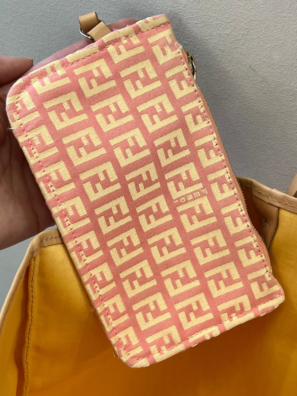 FENDI ZUCCHINO JACQUARD TOTE BAG