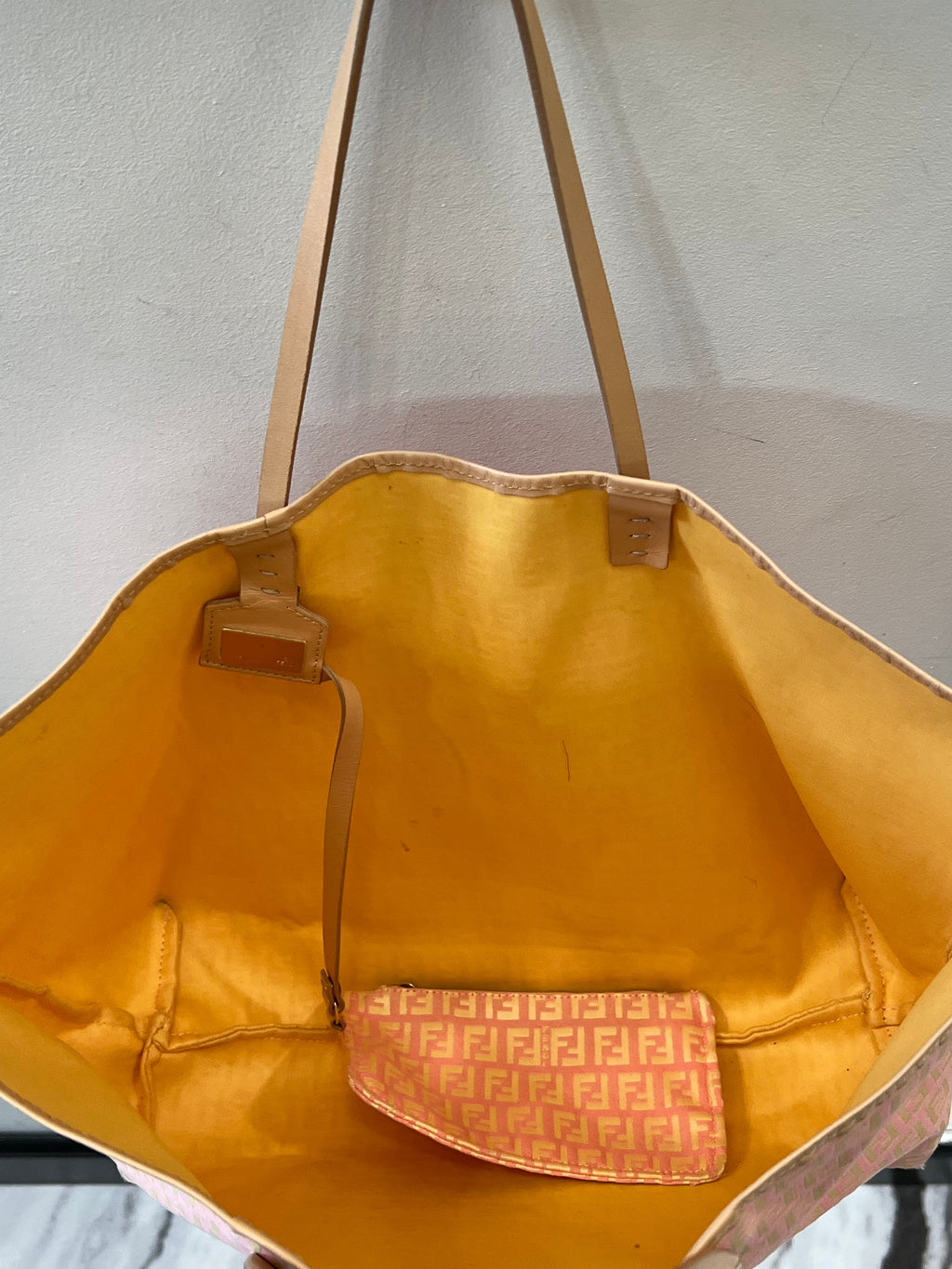 FENDI ZUCCHINO JACQUARD TOTE BAG