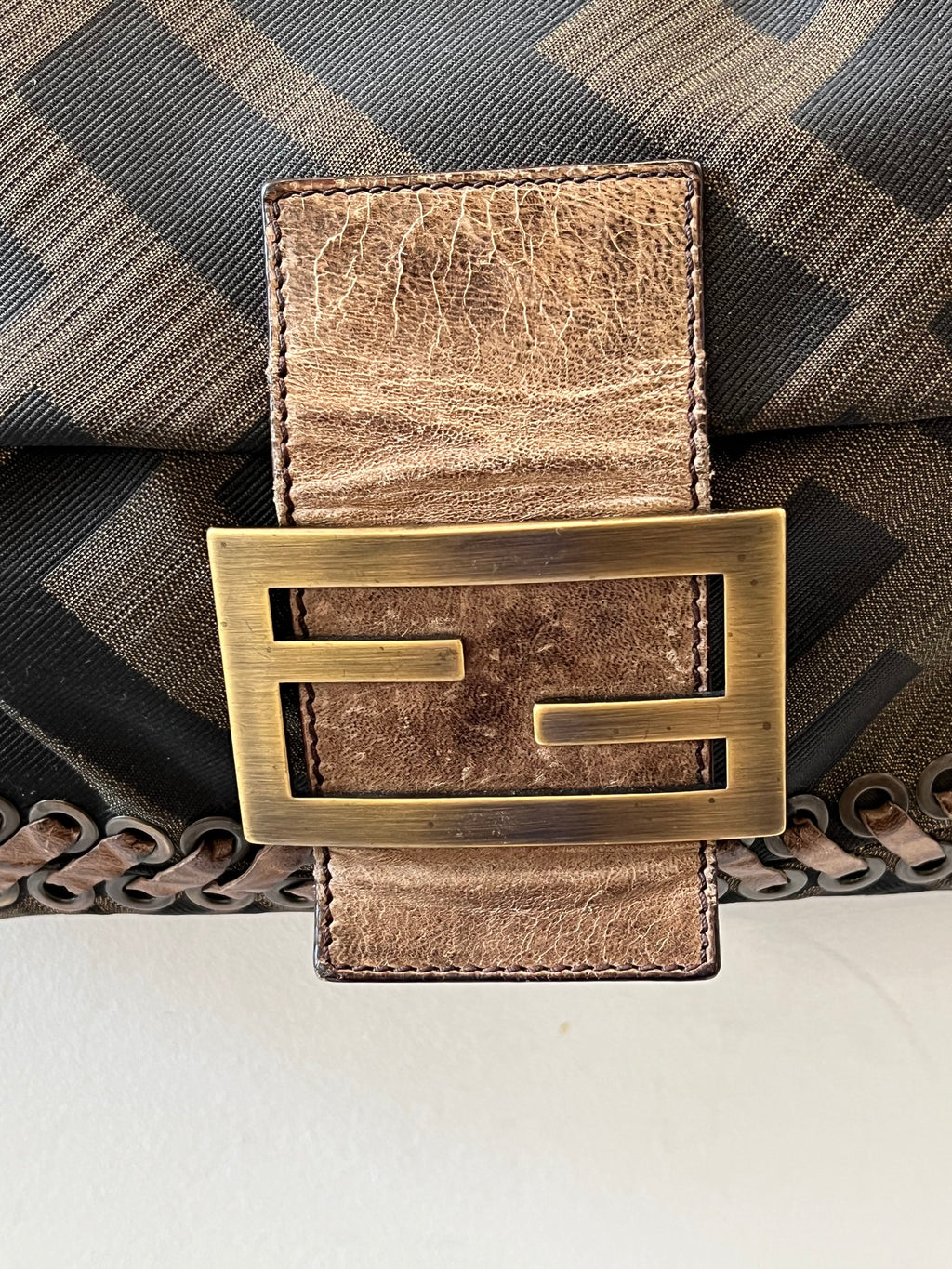 FENDI VINTAGE MAXI BAGUETTE SHOULDER BAG