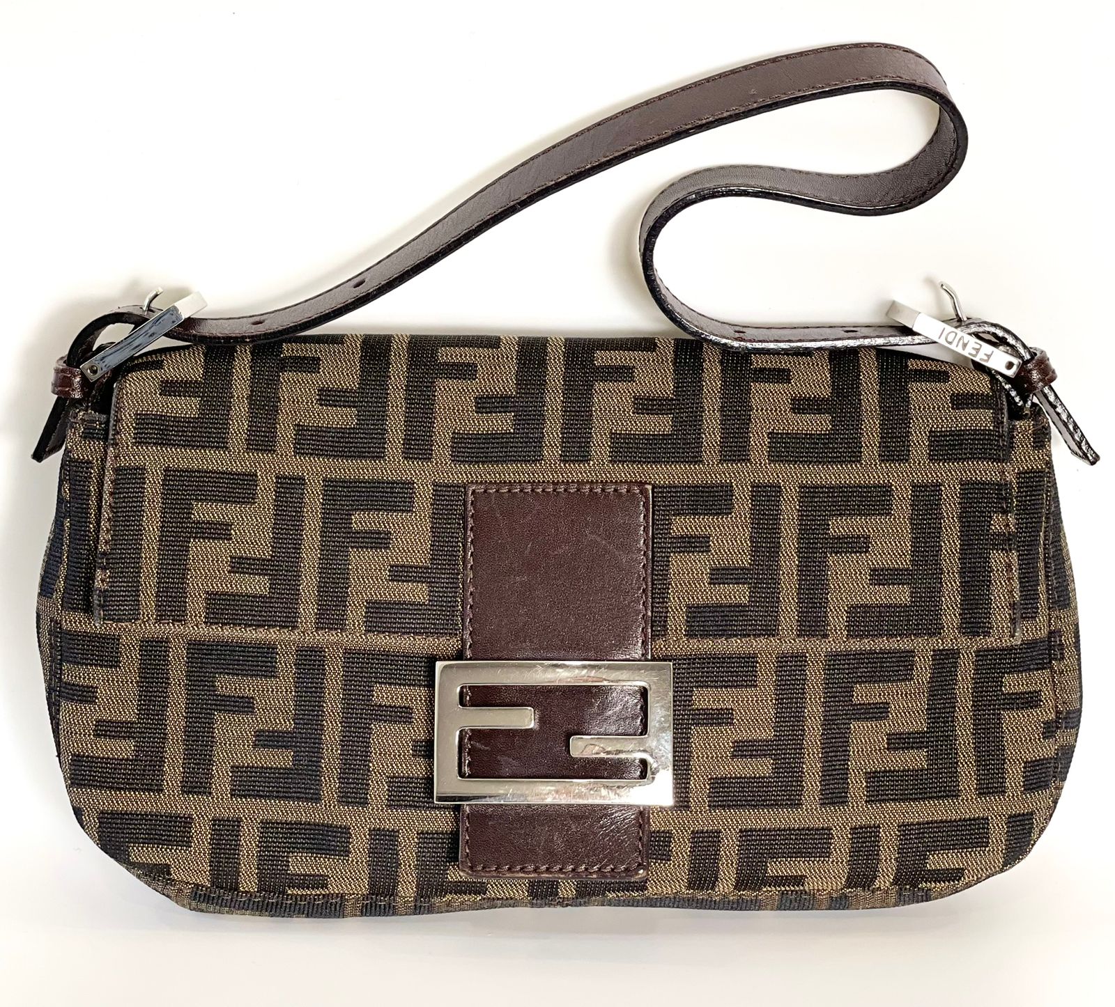 FENDI FF ZUCCA BAGUETTE SHOULDER BAG