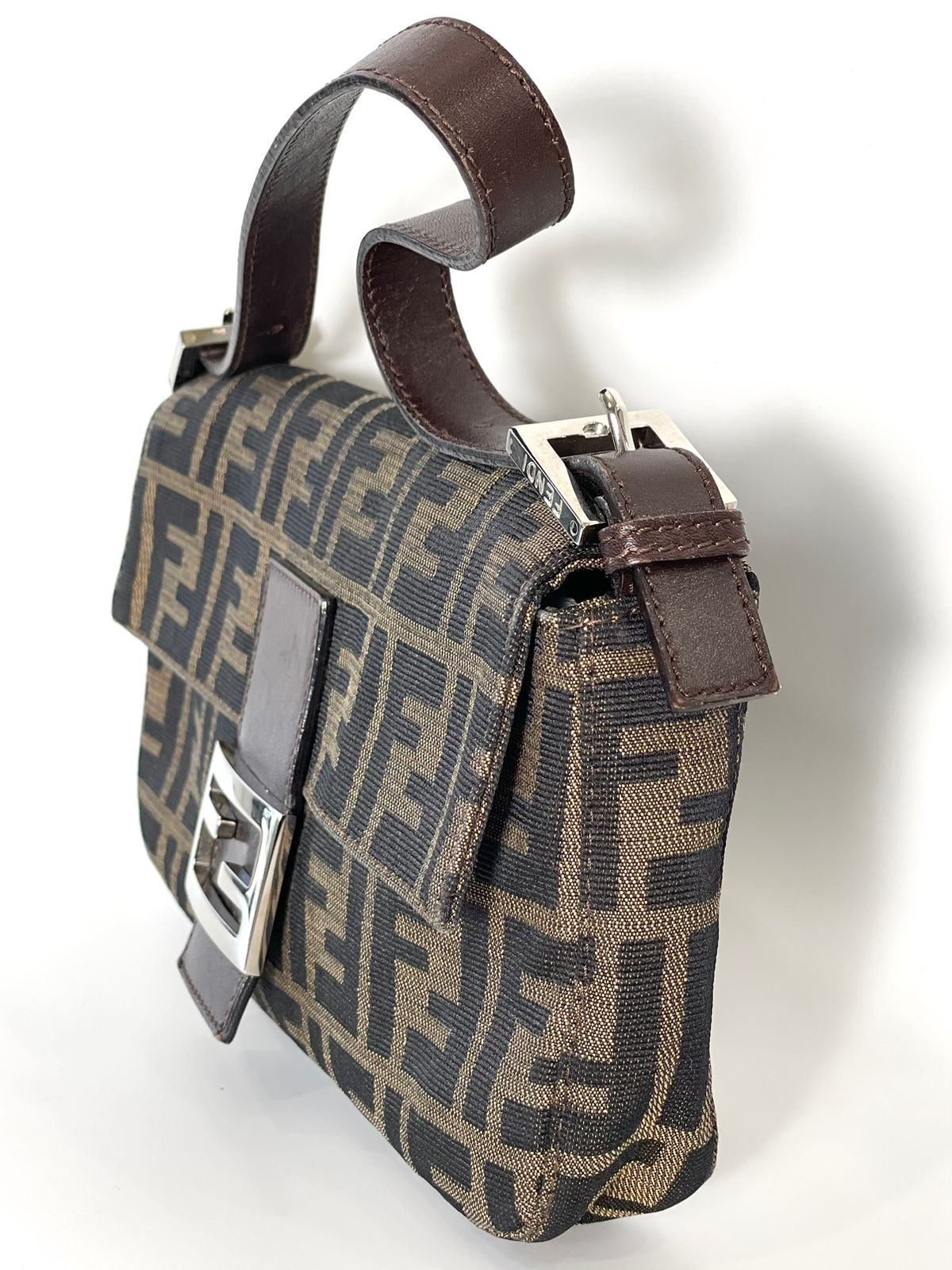 FENDI FF ZUCCA BAGUETTE SHOULDER BAG