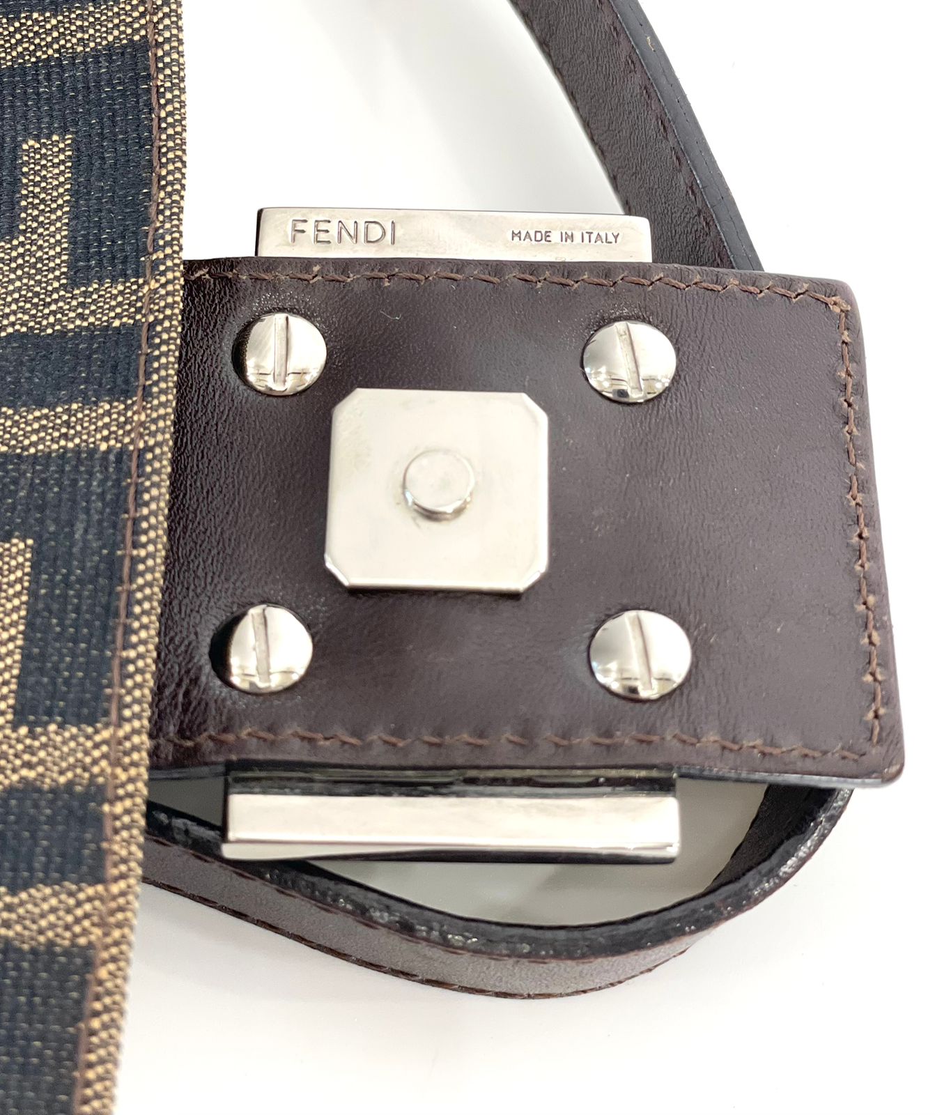 FENDI FF ZUCCA BAGUETTE SHOULDER BAG