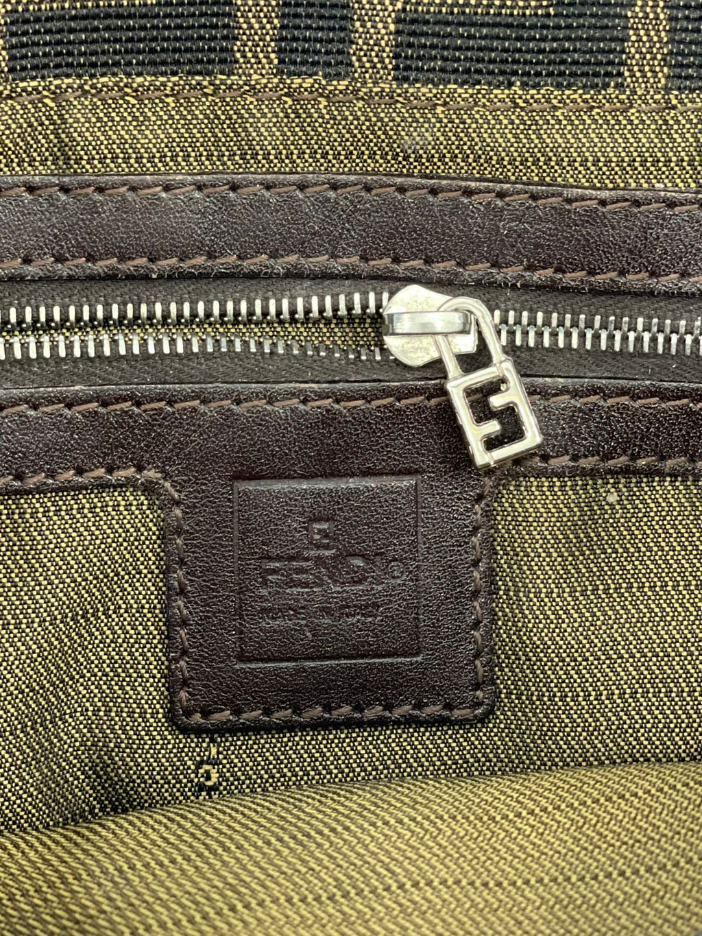 FENDI FF ZUCCA BAGUETTE SHOULDER BAG