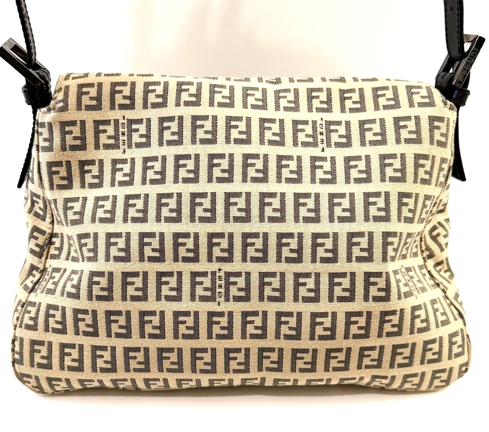 FENDI ZUCCHINO FF MAMA BAGUETTE SHOULDER BAG