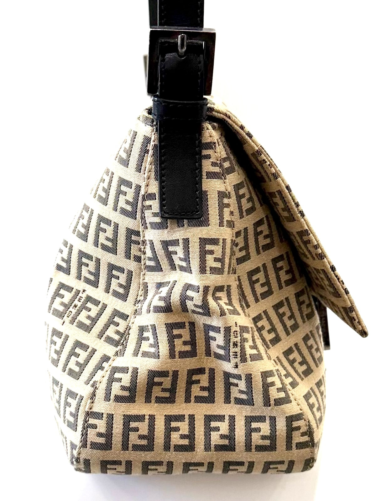 FENDI ZUCCHINO FF MAMA BAGUETTE SHOULDER BAG