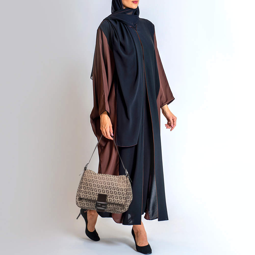 FENDI ZUCCHINO FF MAMA BAGUETTE SHOULDER BAG