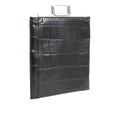 GIVENCHY CROC EMBOSSED LEATHER METAL HANDLE BAG