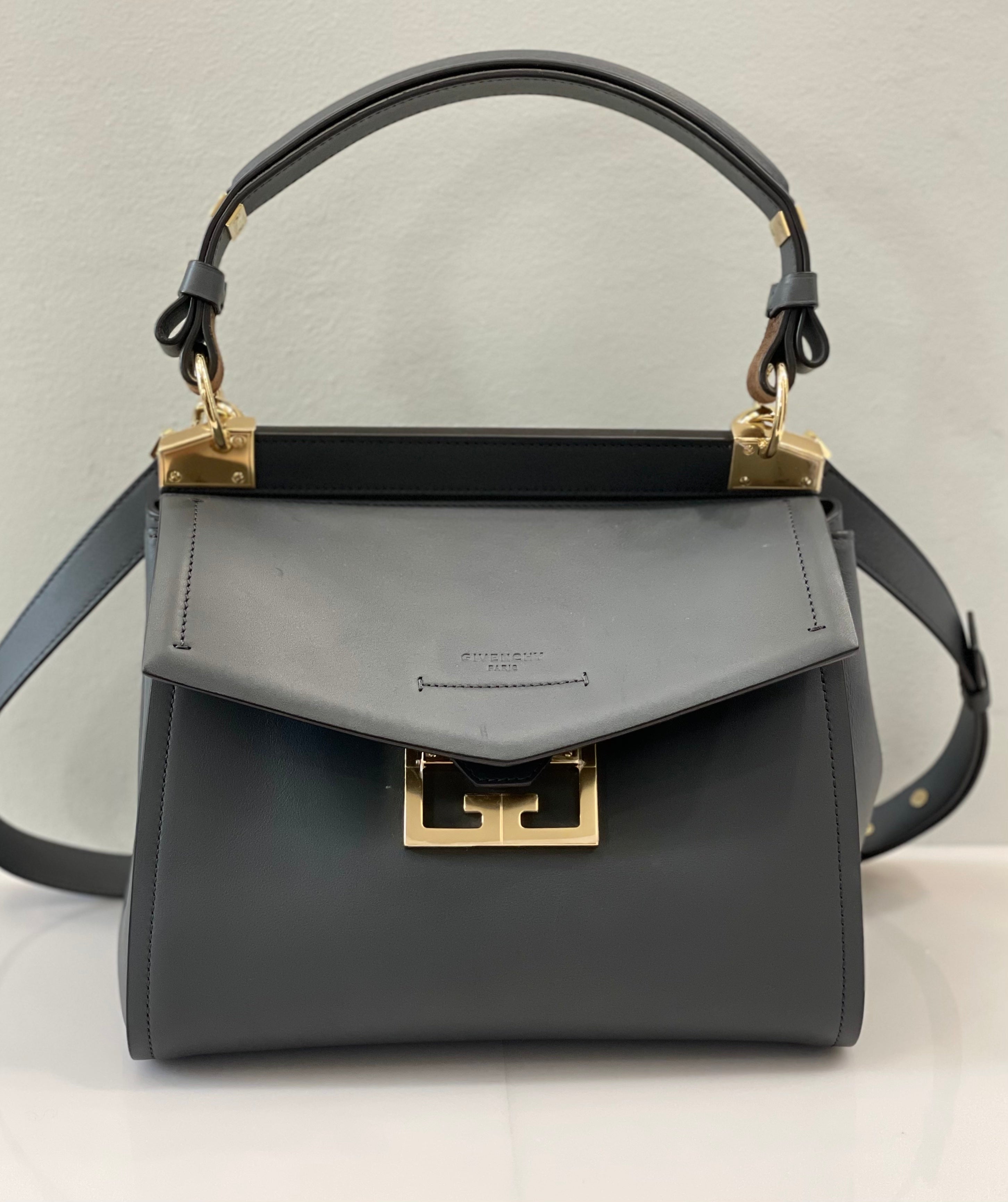 GIVENCHY CALFSKIN LEATHER SMALL MYSTIC SHOULDER BAG