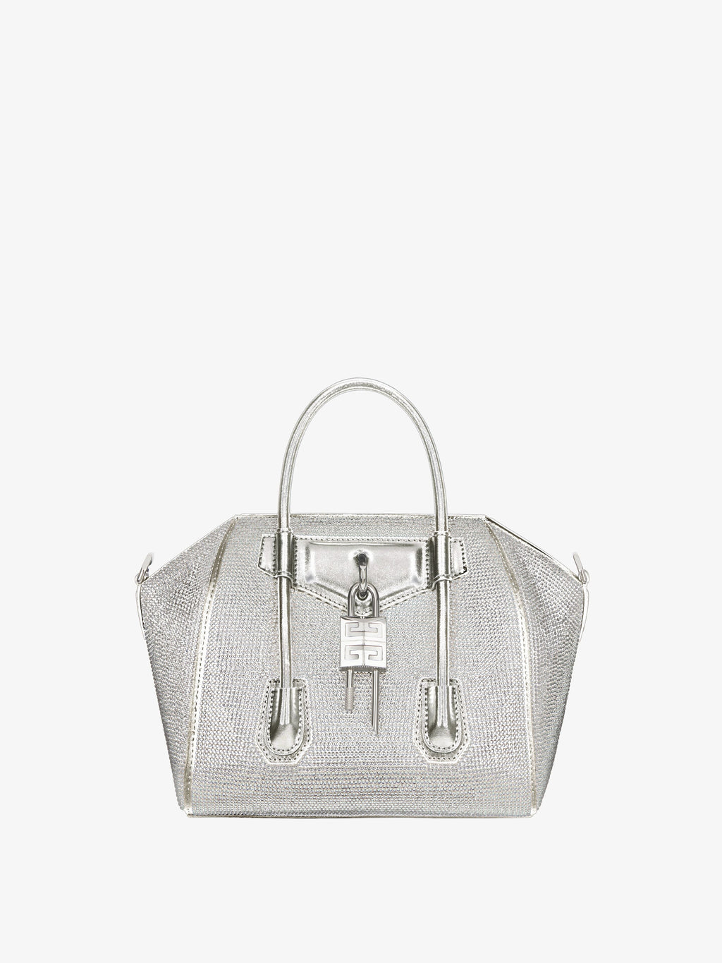GIVENVHY CRYSTAL EMBELLISHED MINI LOCK ANTIGONA SHOULDER BAG