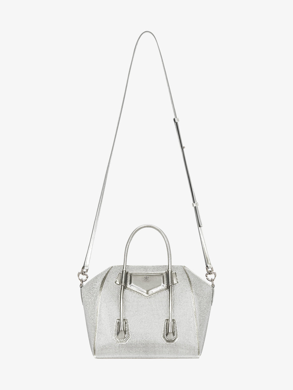 GIVENVHY CRYSTAL EMBELLISHED MINI LOCK ANTIGONA SHOULDER BAG