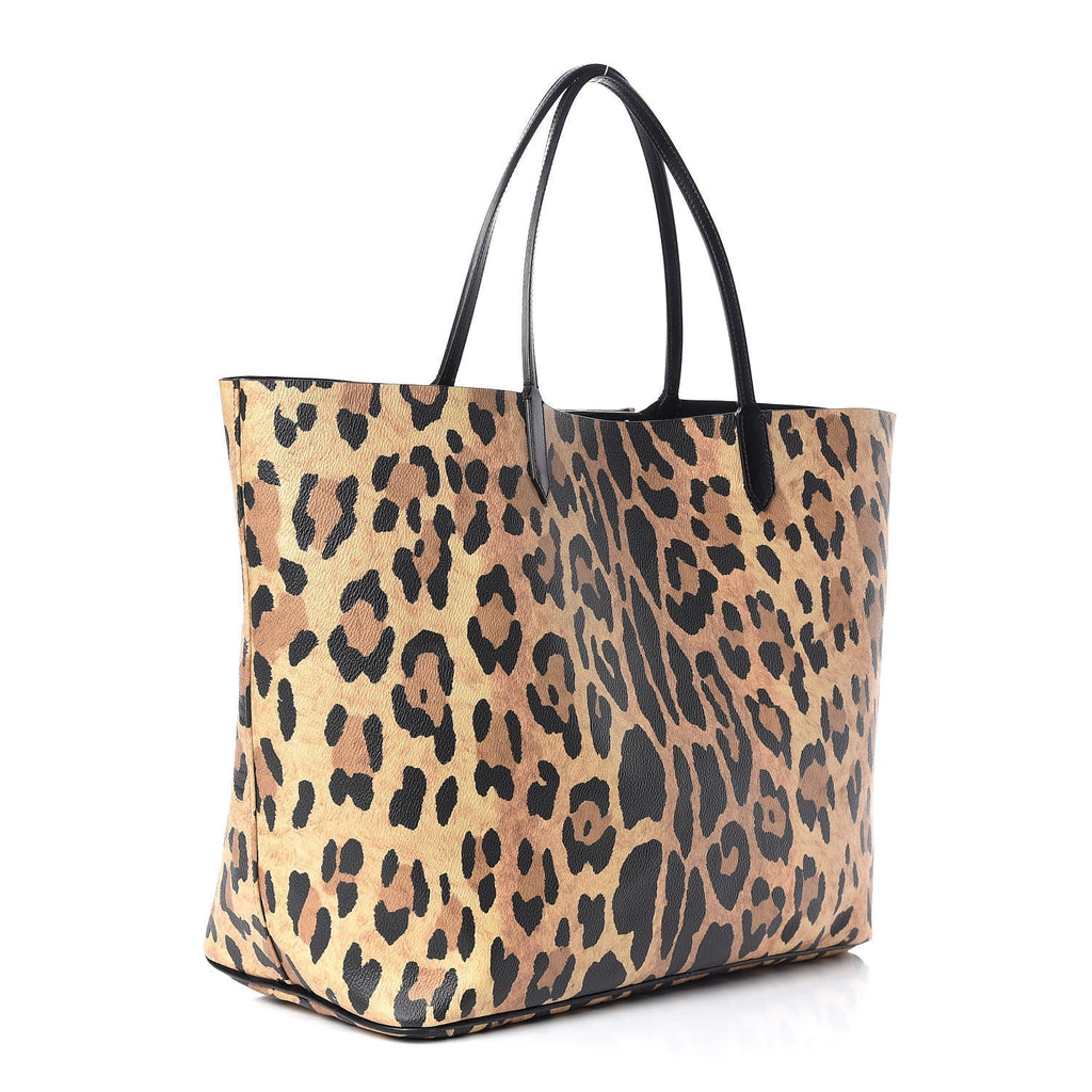 GIVENCHY COATED CANVAS LEOPARD PRINT LARGE ANTIGONA TOTE BAG
