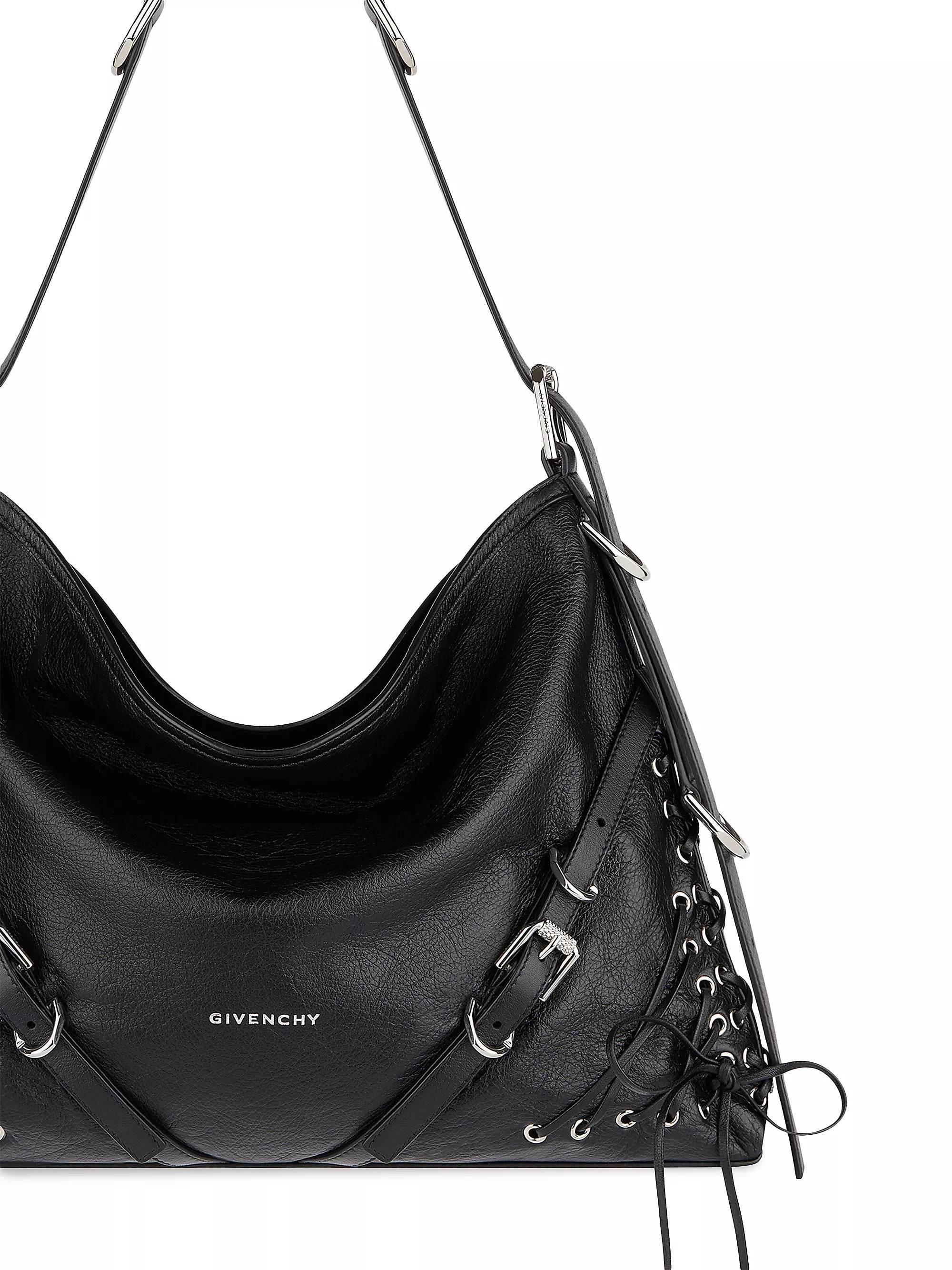 GIVENCHY MEDIUM VOYOU LEATHER SHOULDER BAG