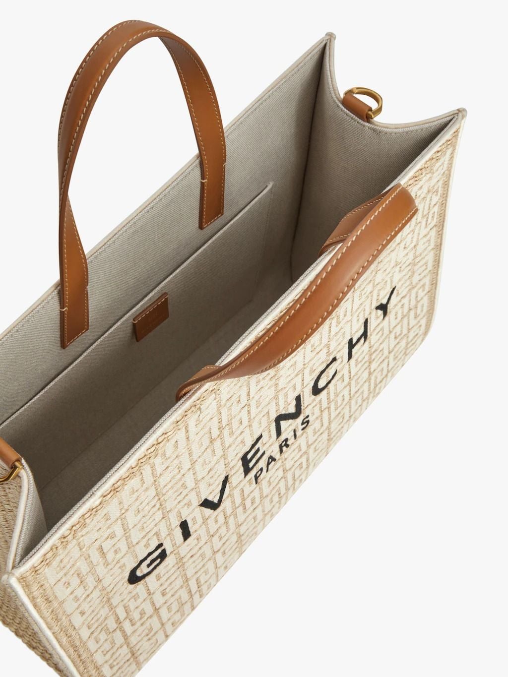 GIVENCHY LOGO PRINT COTTON BLEND MEDIUM 4G TOTE BAG