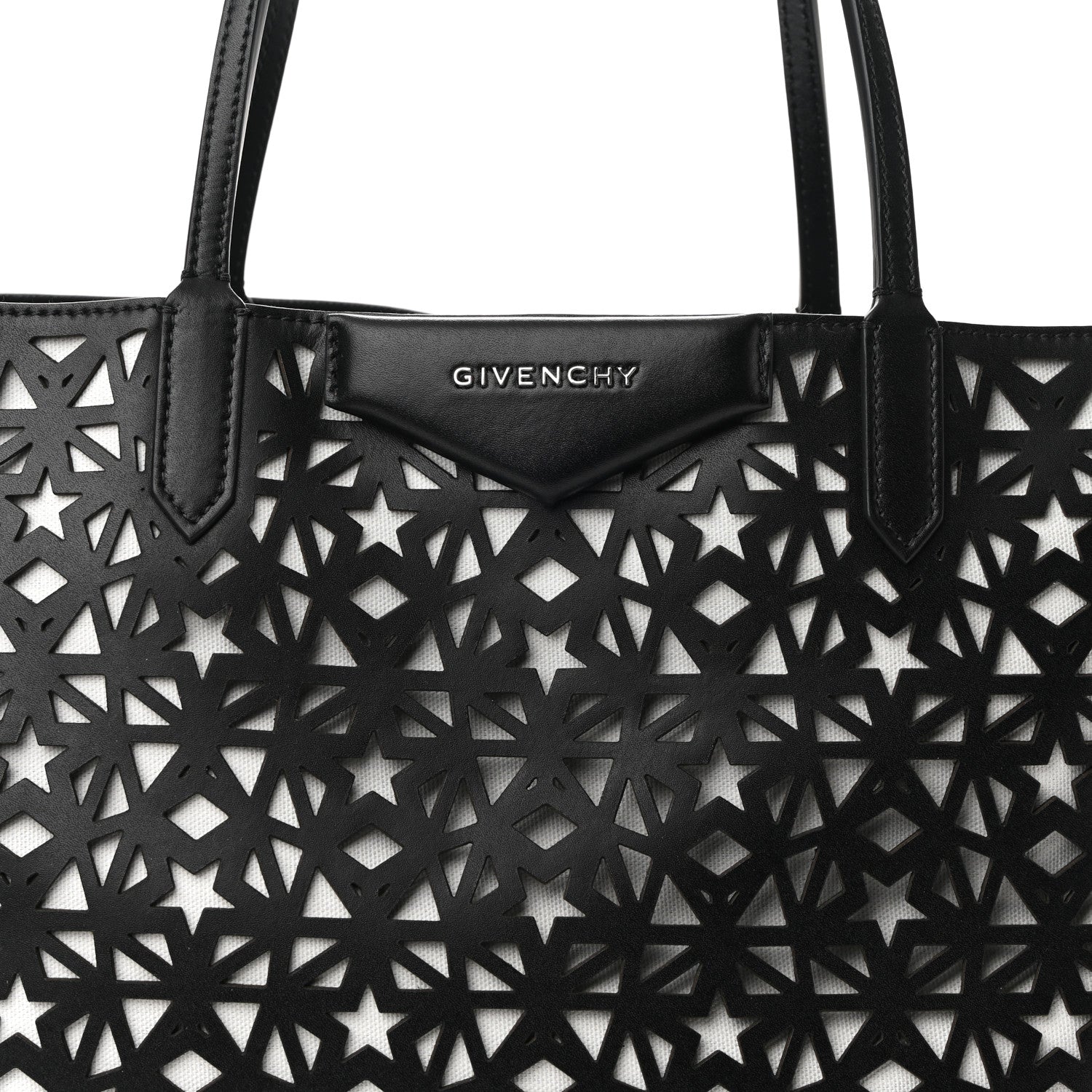GIVENCHY PERFORATED LEATHER LARGE STAR ANTIGONA TOTE BAG