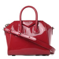GIVENCHY SMALL ANTIGONA PATENT LEATHER SATCHEL BAG