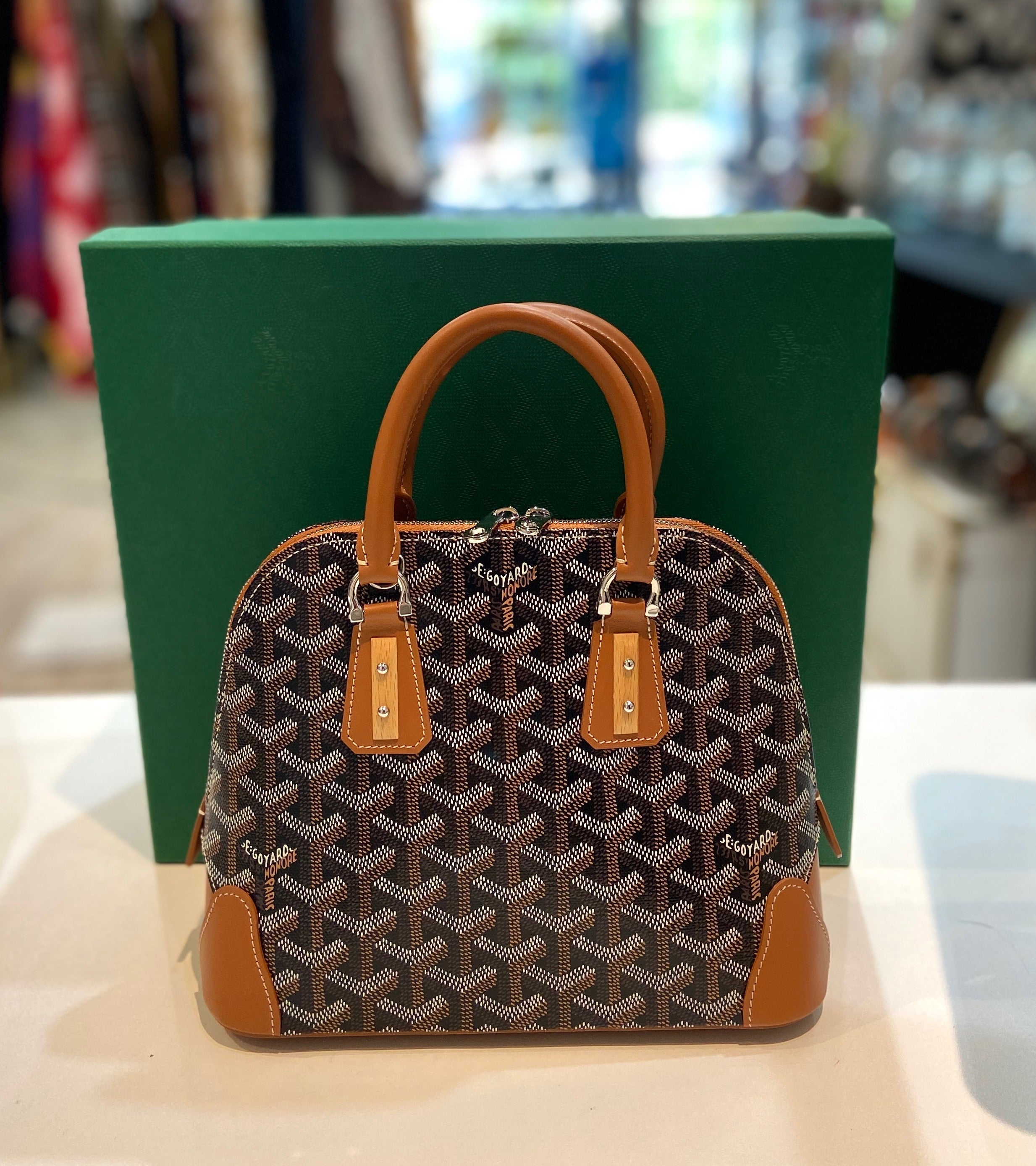 GOYARD VENDOME MINI GOYARDINE HANDBAG