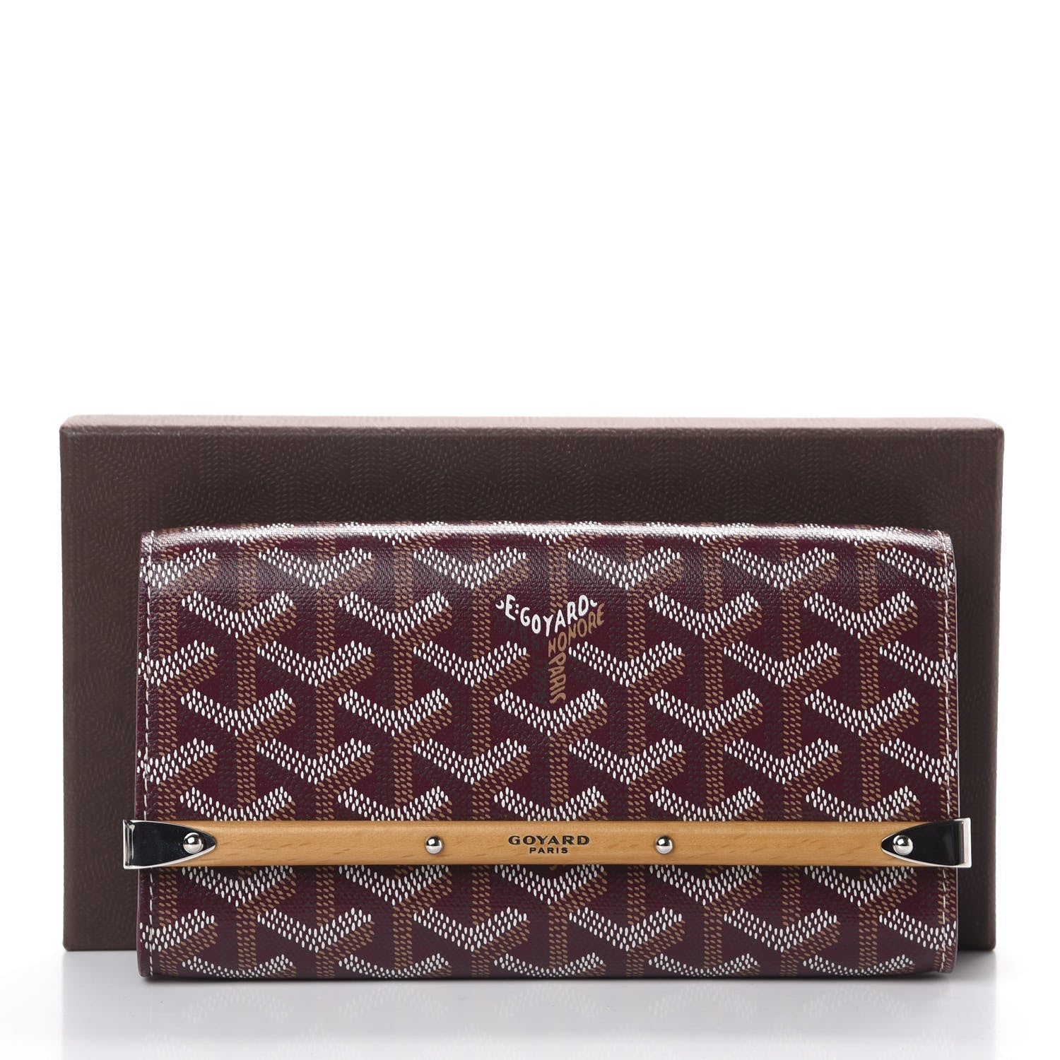 GOYARD GOYARDINE MONTE CARLO BOISE PM CLUTCH WITH SHOULDER STRAP