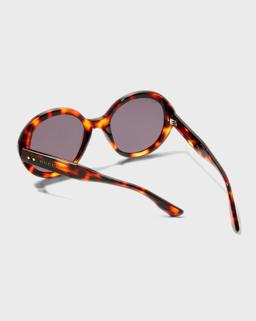 GUCCI OVERSIZED ROUND TORTOISESHELL SUNGLASSES